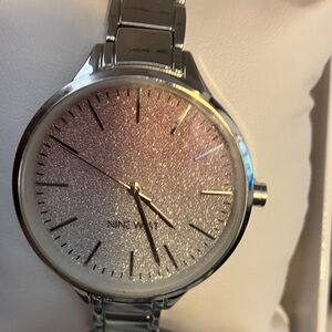 Nine West Silver Sparkle Watch